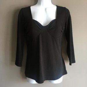 Victoria's Secret Black Medium Form-Fit Blouse